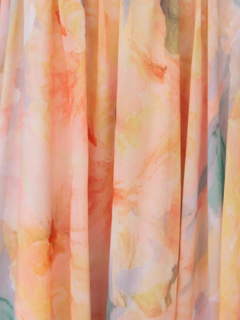PEACH | Vestido estampado acuarela