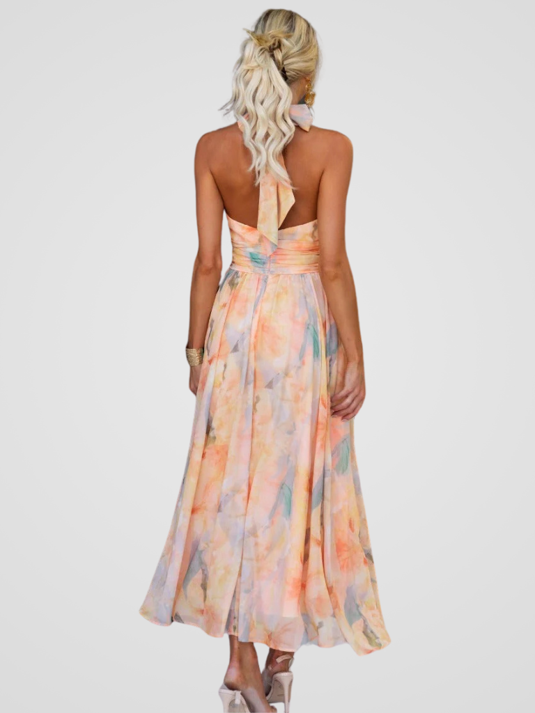 PEACH | Vestido estampado acuarela