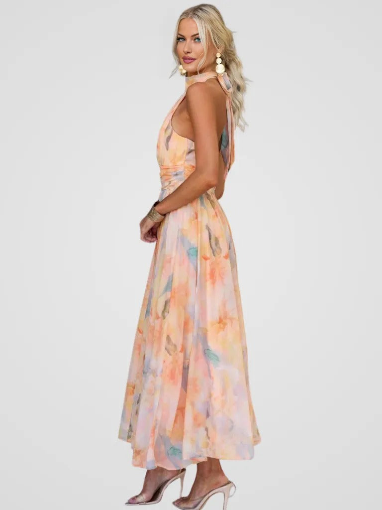 PEACH | Vestido estampado acuarela