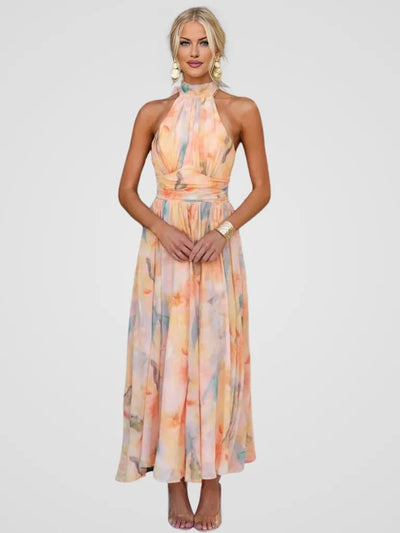 PEACH | Vestido estampado acuarela